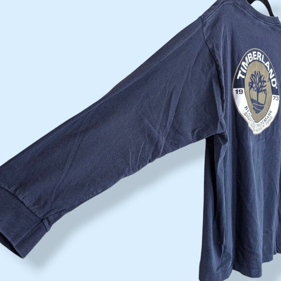 (2/$20) Timberland Blue Long Sleeve Tee - Picture 3 of 5